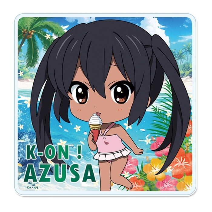 (Goods - Coaster) K-ON!! PuchiChoco Acrylic Coaster (Azusa Nakano) Swimsuit ver.