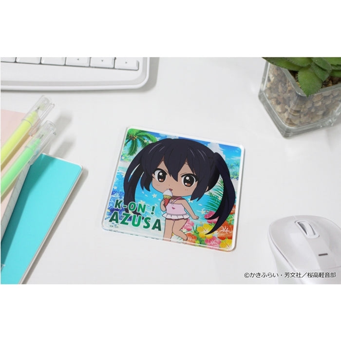 (Goods - Coaster) K-ON!! PuchiChoco Acrylic Coaster (Azusa Nakano) Swimsuit ver.