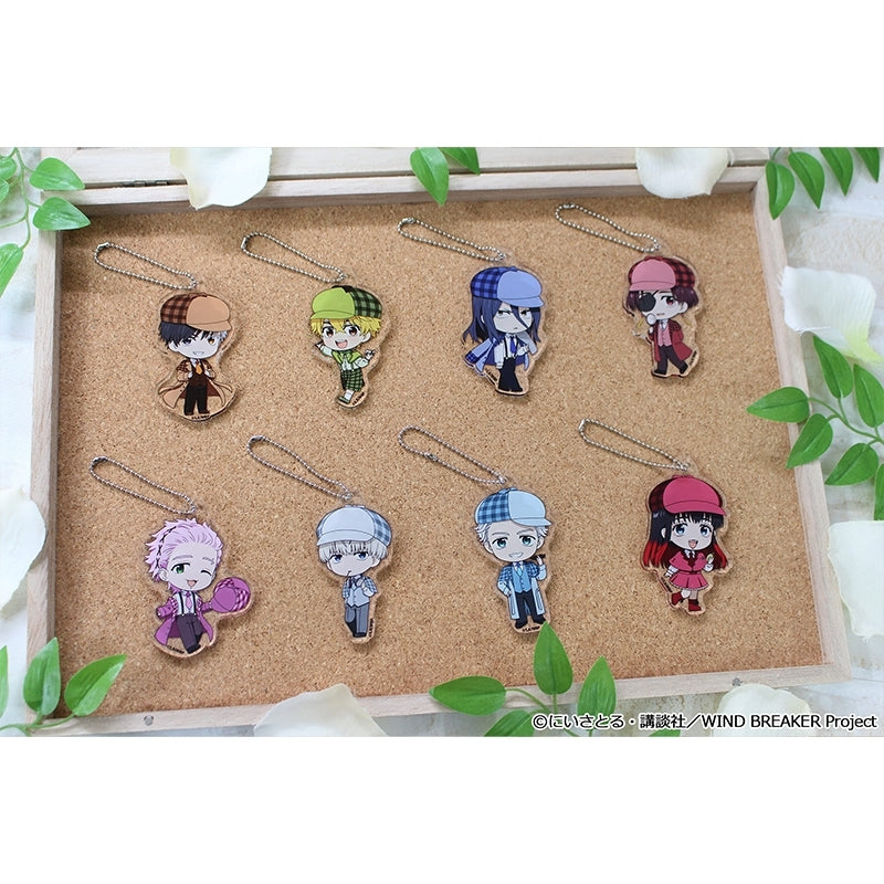 (1BOX=8)(Goods - Keychain) WIND BREAKER Puchichoco Trading Acrylic Keychain Detective ver.