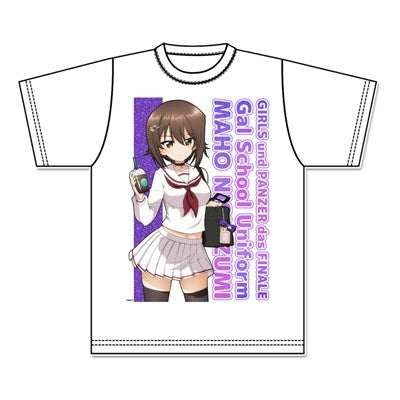(Goods - Shirt) Girls und Panzer das Finale feat. Exclusive Art Graphic T-shirt (Maho Nishizumi) Gyaru School Uniform ver.