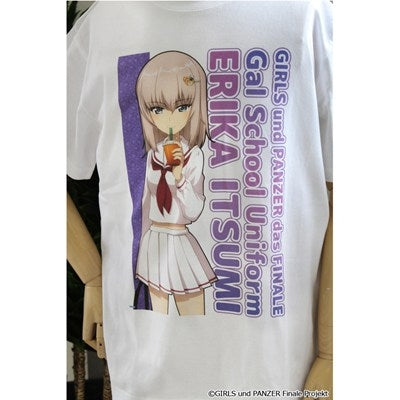 (Goods - Shirt) Girls und Panzer das Finale feat. Exclusive Art Graphic T-shirt (Erika Itsumi) Gyaru School Uniform ver.