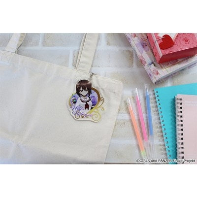 (Goods - Key Chain) Girls und Panzer das Finale feat. Exclusive Art Acrylic Key Chain (Maho Nishizumi) Gyaru School Uniform ver.
