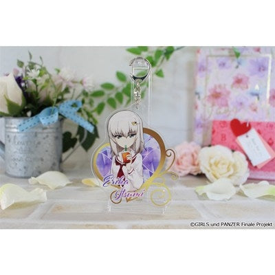 (Goods - Key Chain) Girls und Panzer das Finale feat. Exclusive Art Acrylic Key Chain (Erika Itsumi) Gyaru School Uniform ver.