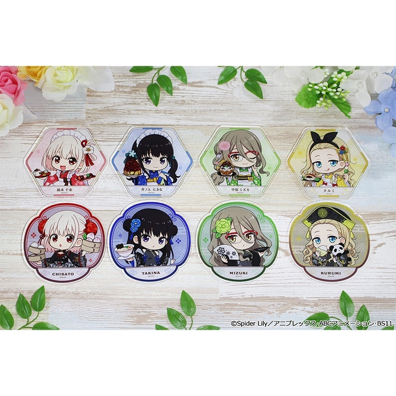 (Goods - Coaster) Lycoris Recoil TV Anime Puchi Choko Acrylic Coaster (Mizuki Nakahara) Kimono Maid ver.