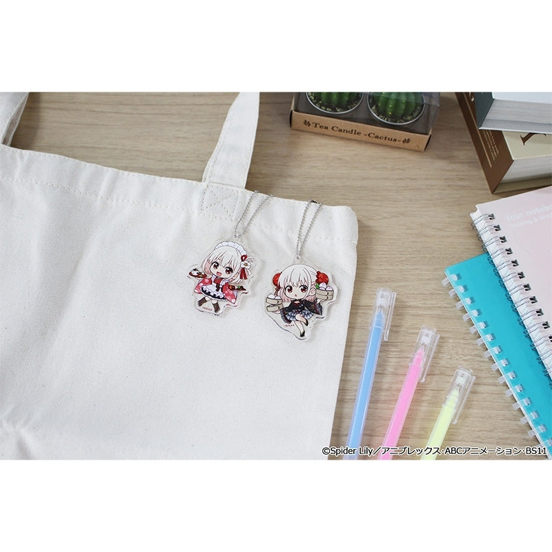 (1BOX=8)(Goods - Keychain) Lycoris Recoil TV Anime Puchi Choko Trading Acrylic Keychain Kimono Maid ver. & Chinese ver.