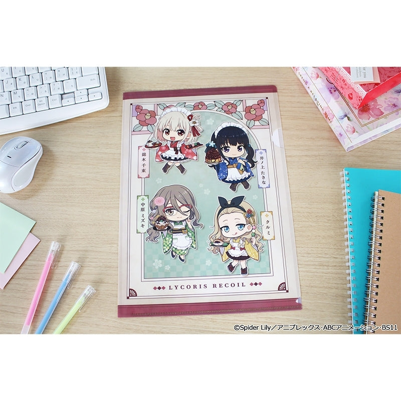 (Goods - Clear File) Lycoris Recoil TV Anime Puchi Choko Clear File Kimono Maid ver.