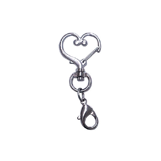 (Goods - DIY Kit) Non-Character Original Spring Clasp Hook Key Chain Heart (3 Pcs)