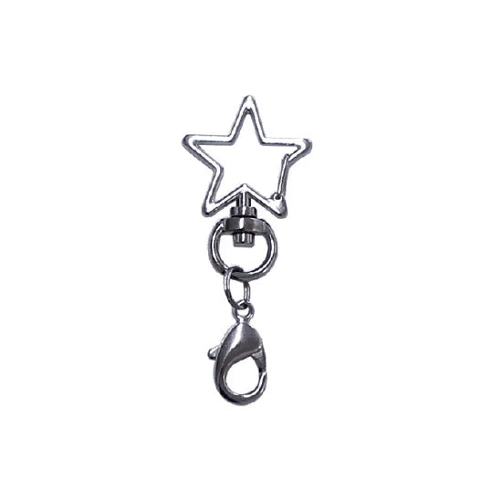(Goods - DIY Kit) Non-Character Original Spring Clasp Hook Key Chain Star (3 Pcs)