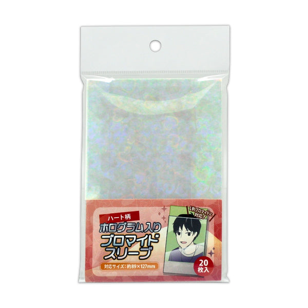 (Goods - Cover Other) Non-Character Original Bromide Holo Sleeve Heart (20 Pcs)