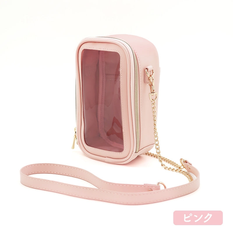 (Goods - Bag) Non-Character Plush Shoulder Bag Oval Pink