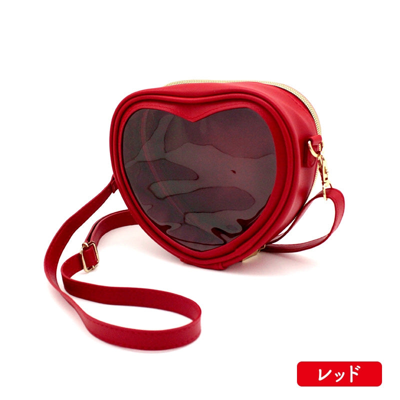 (Goods - Bag) Non-Character Plush Shoulder Bag Heart Red