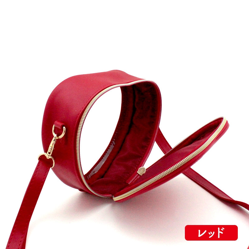 (Goods - Bag) Non-Character Plush Shoulder Bag Heart Red