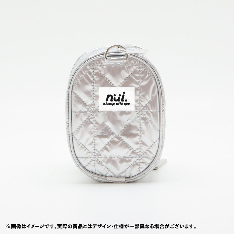 (Goods - Pouch) nui. Quilted Plush Pouch - Silver