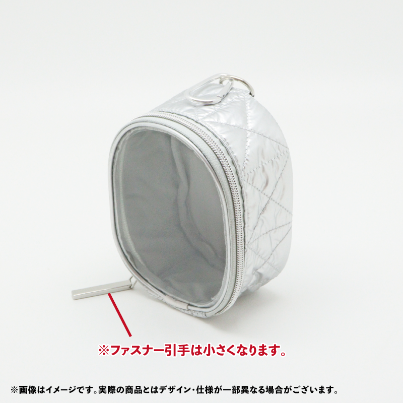 (Goods - Pouch) nui. Quilted Plush Pouch - Silver