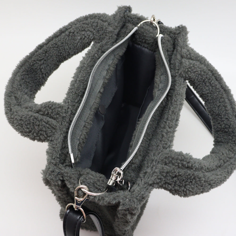 (Goods - Bag) nui. Fleece Bag Dark Gray