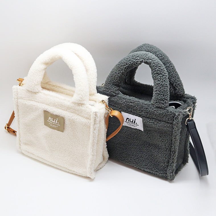 (Goods - Bag) nui. Fleece Bag Dark Gray