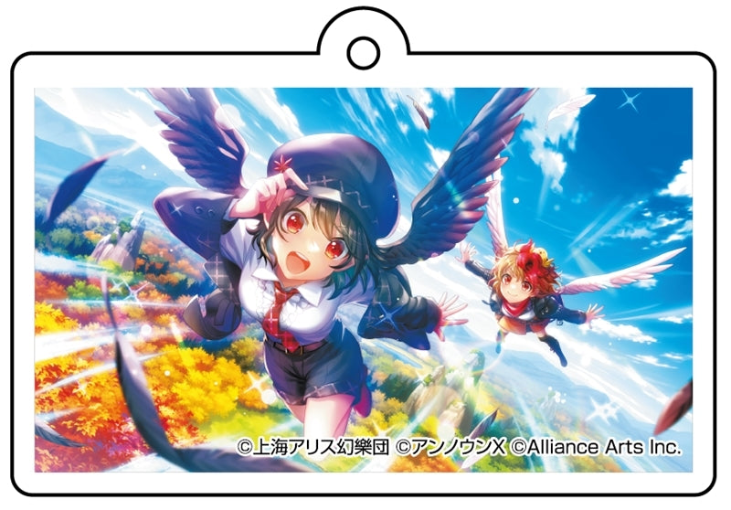 (Goods - Keychain) Touhou Danmaku Kagura Phantasia Lost Aya Shameimaru "Black and white wings soaring through the sky" Acrylic Keychain