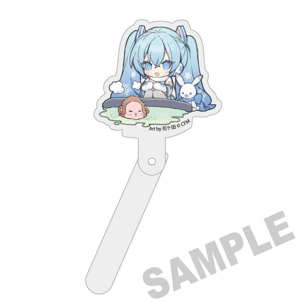 (Goods - Acrylic Stand) Snow Miku x Hirohako Acrylic Prop and Stand Hakodate - Monkeys and Hotsprings - Art by hanagata