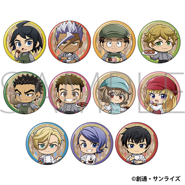 [※Blind](1BOX=11)(Goods - Badge) Mobile Suit Gundam: Iron-Blooded Orphans Chara Badge Collection Patissier Style