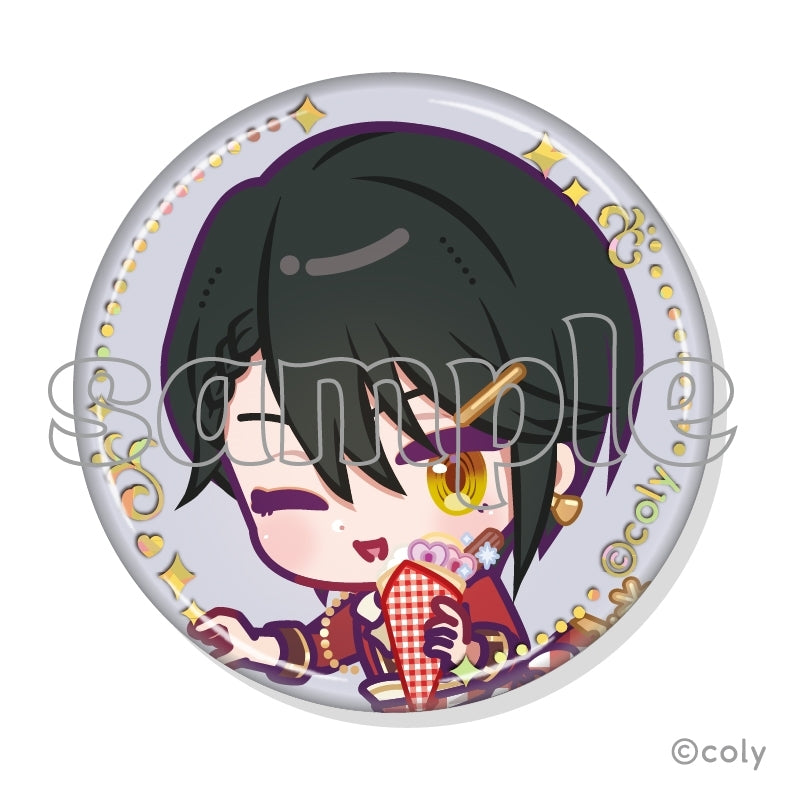 (1BOX=7)(Goods - Badge) Promise of Wizard x MARION CREPES Collab Trading Foil-stamped Button Badge A