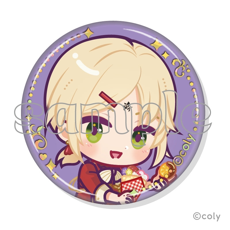 (1BOX=7)(Goods - Badge) Promise of Wizard x MARION CREPES Collab Trading Foil-stamped Button Badge C