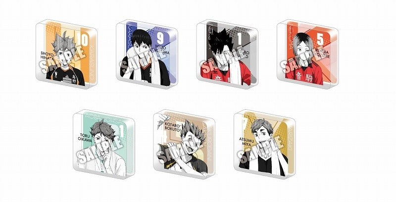 (1BOX=7)(Goods - Ornament) Haikyu!! ""break time"" Trading Acrylic Block
