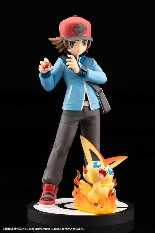 (Figure) Pokemon TOUYA with VICTINI ARTFX J STATUE 1/8 Complete Figure