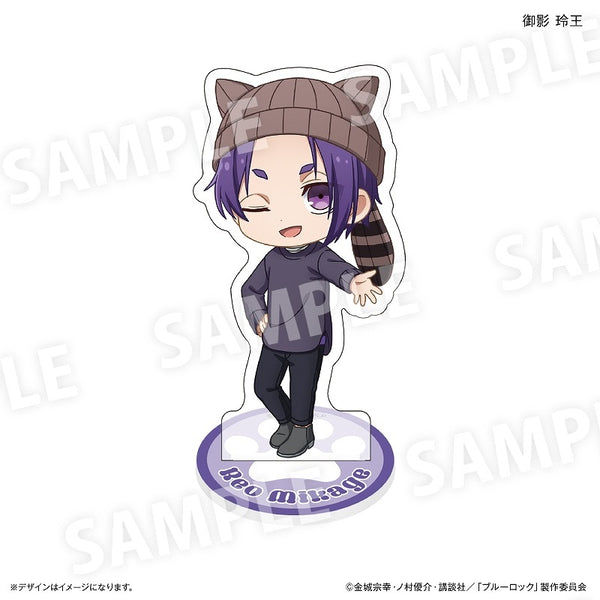 (Goods - Stand Pop) Blue Lock Mini Acrylic Stand Ears Knit Ver. Reo Mikage