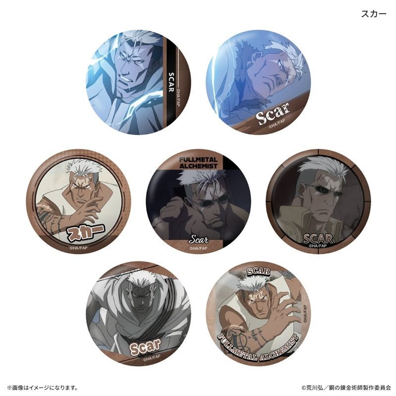 (1BOX=7)(Goods - Badge) FULLMETAL ALCHEMIST TV Anime Only-Badge Scar Only Trading Button Badge (7 Types Total)