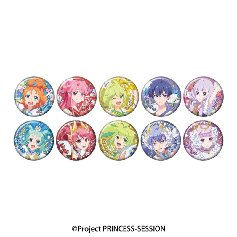 (1BOX=10(Goods - Badge) Princession Orchestra Glitter Button Badge Collection