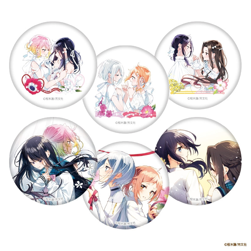 (1BOX=6)(Goods - Badge) The Anemone Feels the Heat White Glitter Button Badge