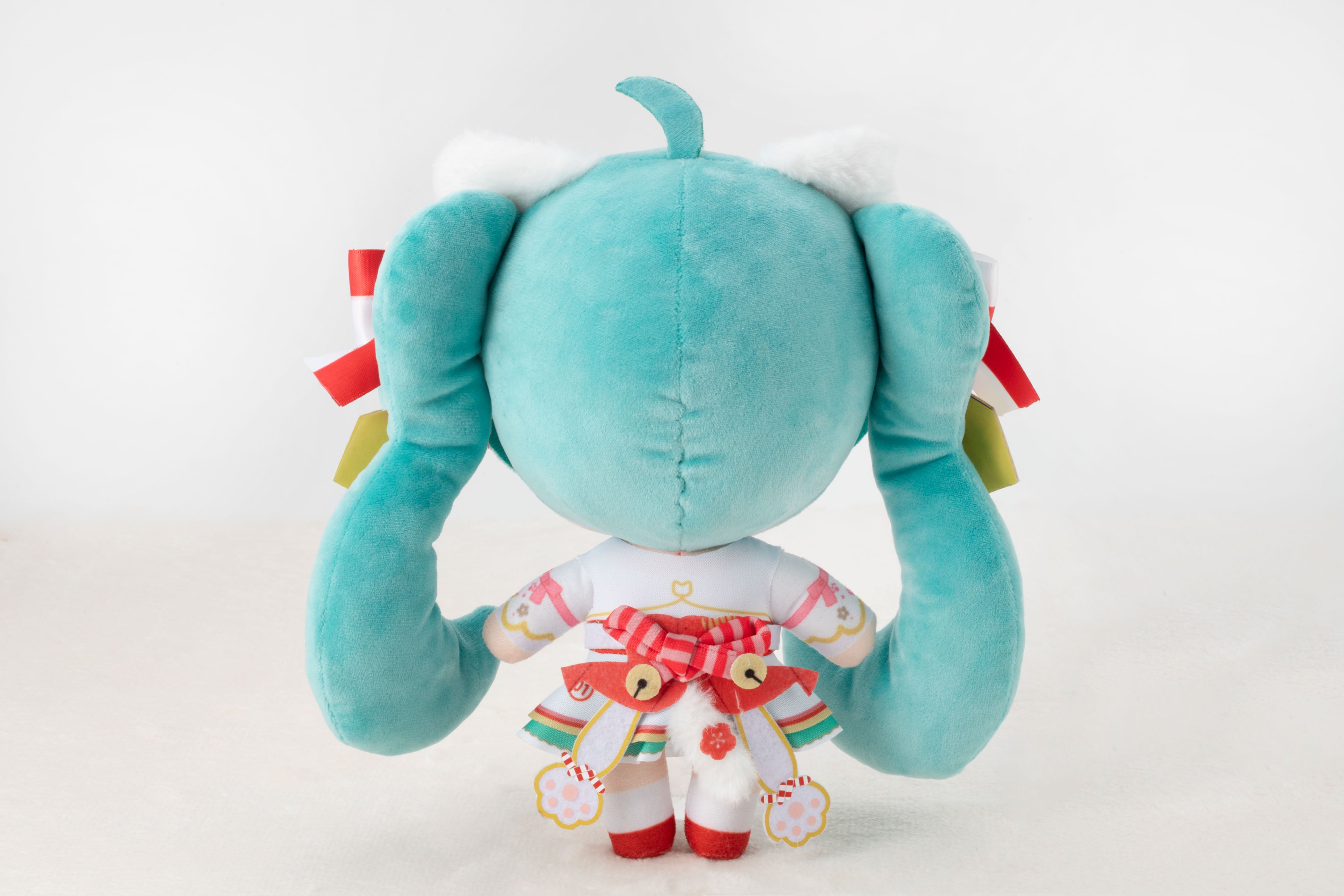 (Goods - Plush) Hatsune Miku x Lucky Cat Hatsune Miku White Cat Plush Standard Art by Rassu
