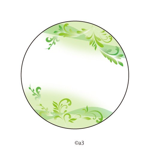 (Goods - Button Badge Cover) 57mm Badge Deco-Cover 08 - Leaves