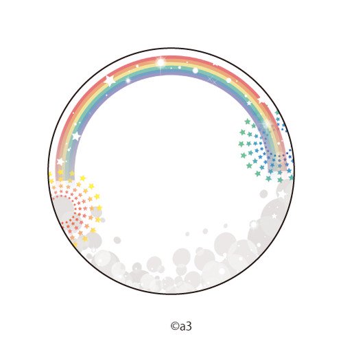 (Goods - Button Badge Cover) 57mm Badge Deco-Cover 12 - Rainbow
