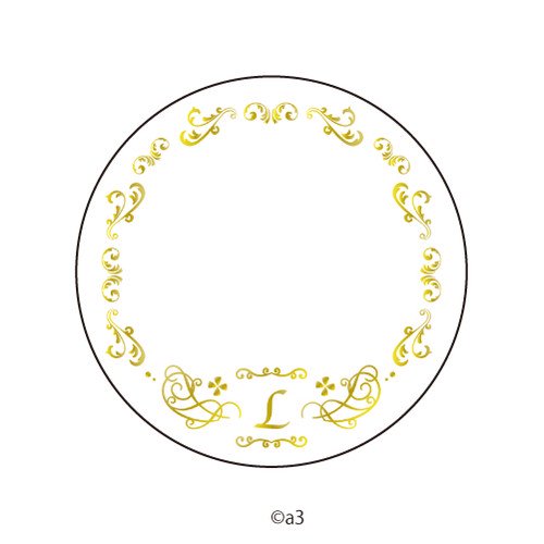 (Goods - Button Badge Cover) 57mm Badge Deco-Cover 52 - Initial L