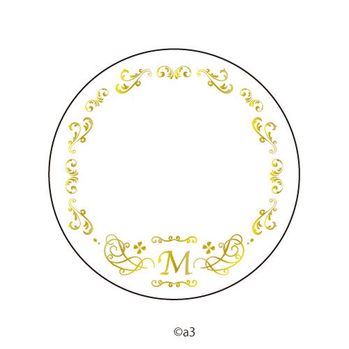 (Goods - Button Badge Cover) 57mm Badge Deco-Cover 53 - Initial M