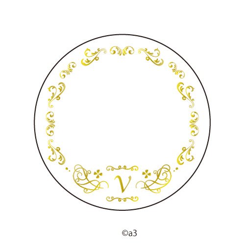 (Goods - Button Badge Cover) 57mm Badge Deco-Cover 62 - Initial V