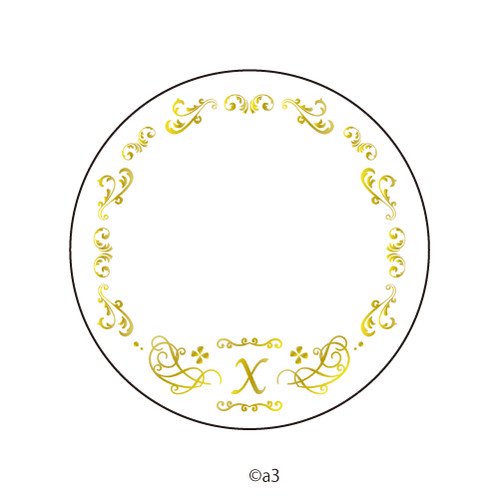 (Goods - Button Badge Cover) 57mm Badge Deco-Cover 64 - Initial X