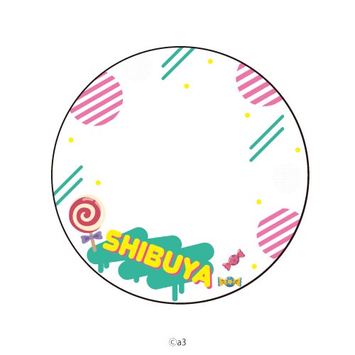 (Goods - Button Badge Cover) 57mm Badge Deco-Cover 69 - Shibuya