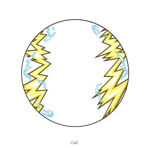 (Goods - Button Badge Cover) 57mm Badge Deco-Cover 73 - Traditional Japanese Pattern (Lightning)