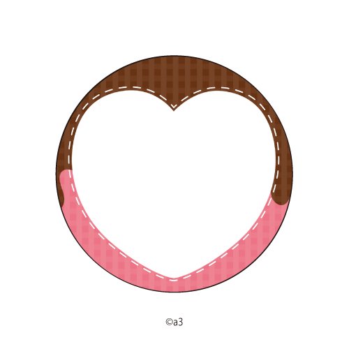 (Goods - Button Badge Cover) 57mm Badge Deco-Cover 79 - Heart (Choc)