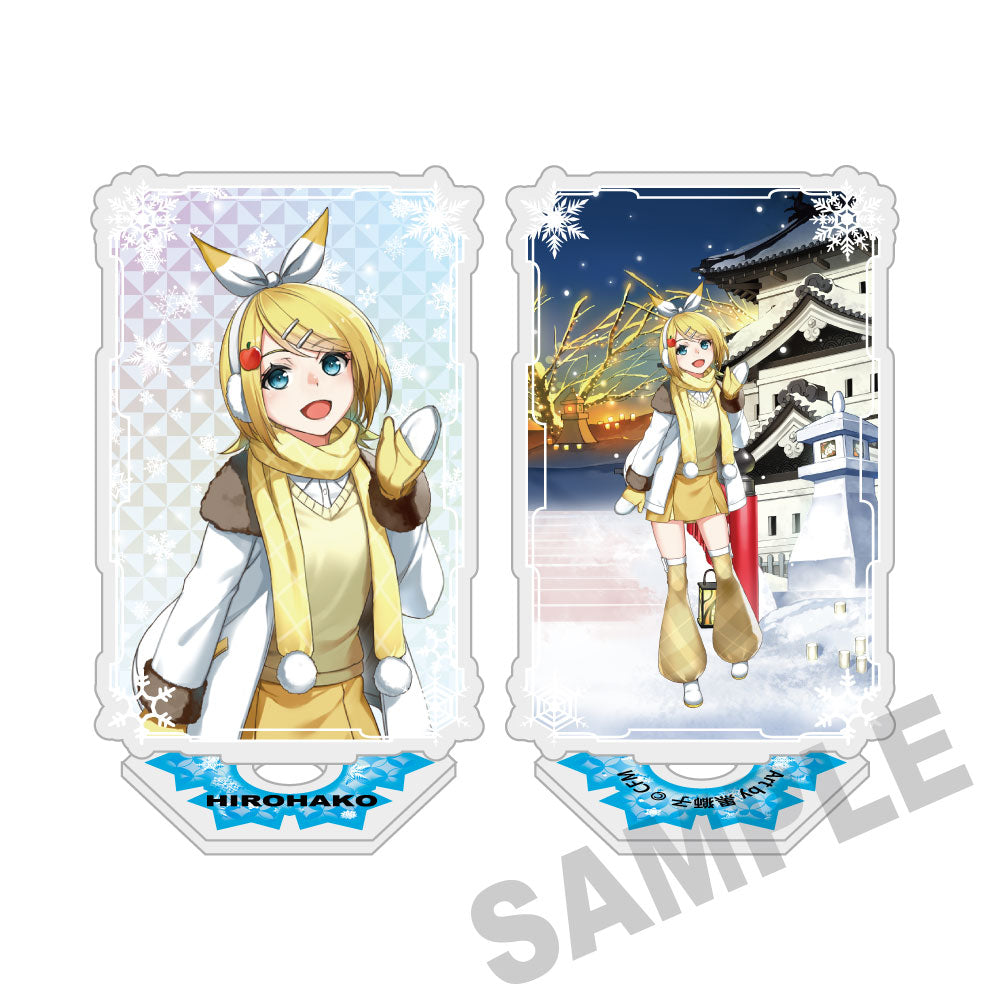 (Goods - Acrylic Stand) Snow Miku x Hirohako Pirouette Acrylic Stand Hirosaki Kagamine Rin - Art by Kurojishi