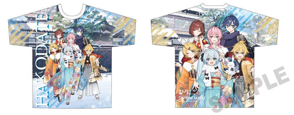 (Goods - Shirt) Snow Miku x Hirohako Full Graphic T-shirt Hakodate - Art by Sakanahen