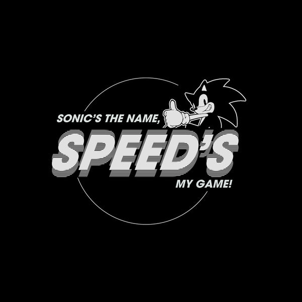 (Goods - Outerwear) Sonic the Hedgehog Sonic Zip-Up Hoodie - BLACK