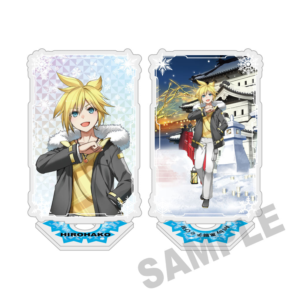 (Goods - Acrylic Stand) Snow Miku x Hirohako Pirouette Acrylic Stand Hirosaki Kagamine Len - Art by Kurojishi