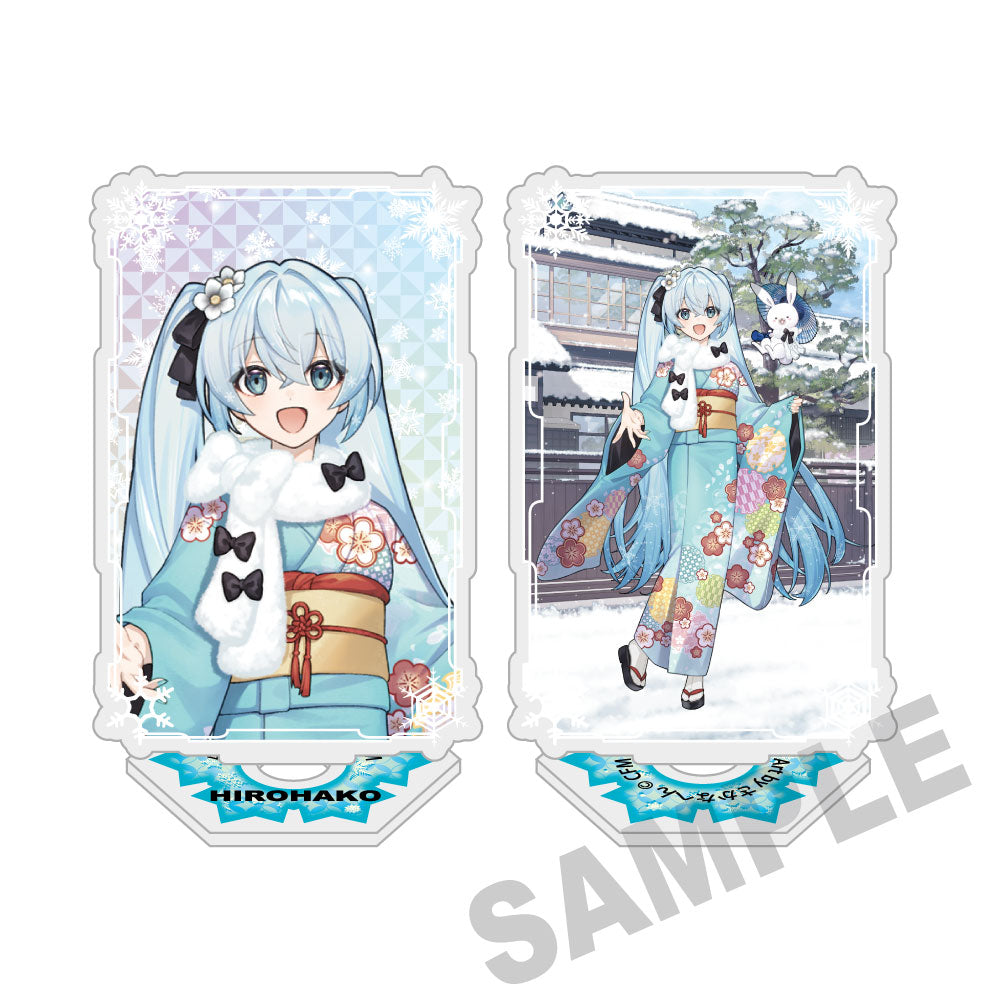 (Goods - Acrylic Stand) Snow Miku x Hirohako Pirouette Acrylic Stand Hakodate Snow Miku - Art by Sakanahen