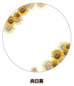 (Goods - Button Badge Cover) 65mm Badge Deco-Cover 33 - Sunflower