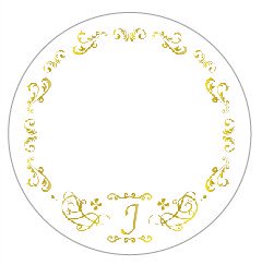(Goods - Button Badge Cover) 65mm Badge Deco-Cover 50 - Initial J
