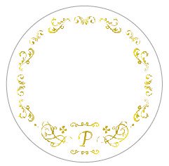 (Goods - Button Badge Cover) 65mm Badge Deco-Cover 56 - Initial P