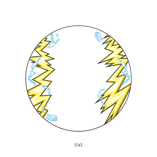(Goods - Button Badge Cover) 65mm Badge Deco-Cover 73 - Traditional Japanese Pattern (Lightning)